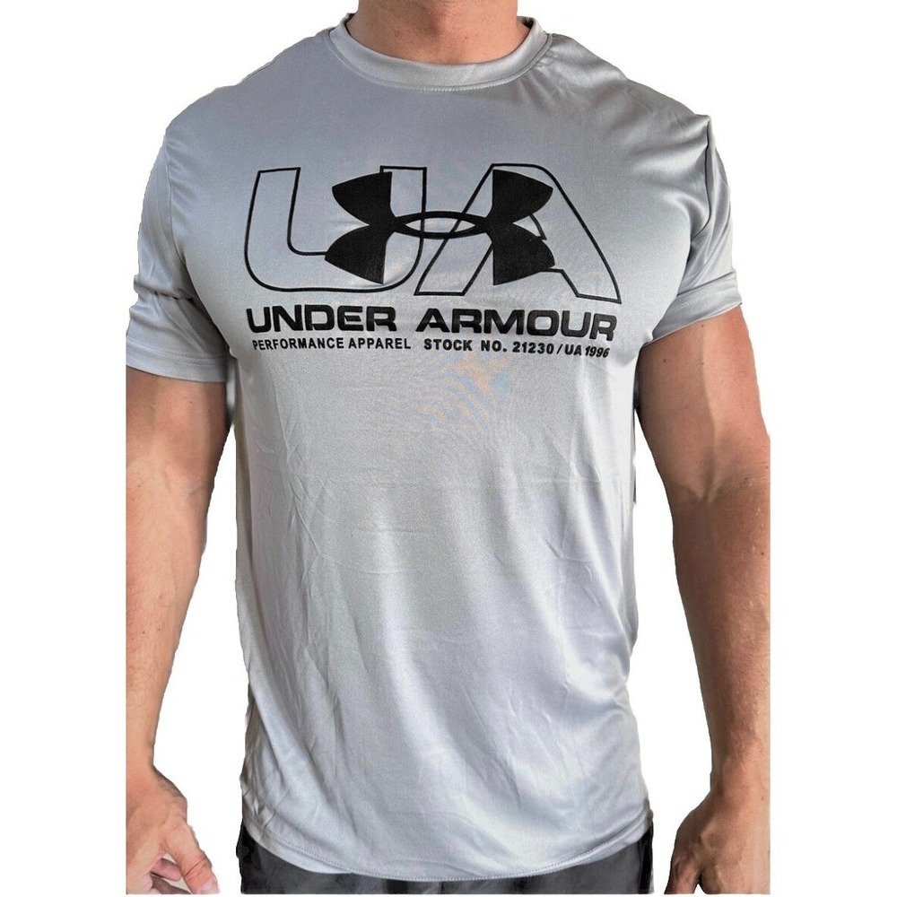 Under Armour  Gray Tech Fade Tee Loose Men's T-Shirt  Short Sleeve Size Large Nw